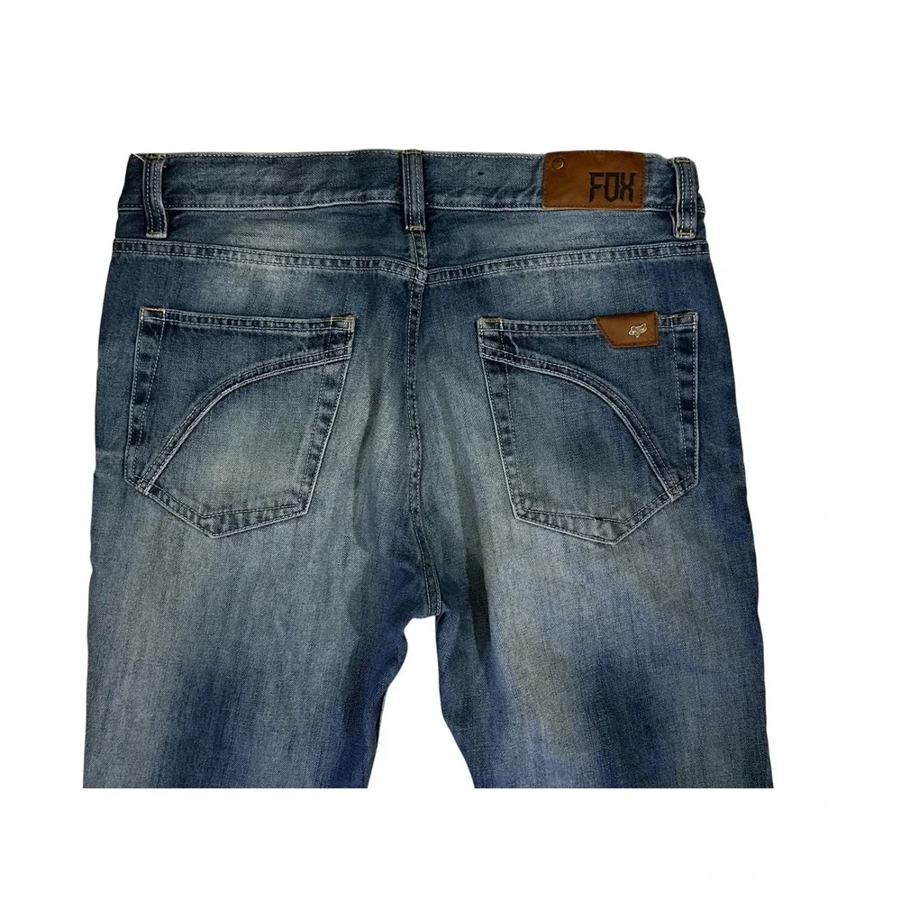 FOX RACING THROTTLE JEANS MENS 34 TAPERED 32 INSEAM